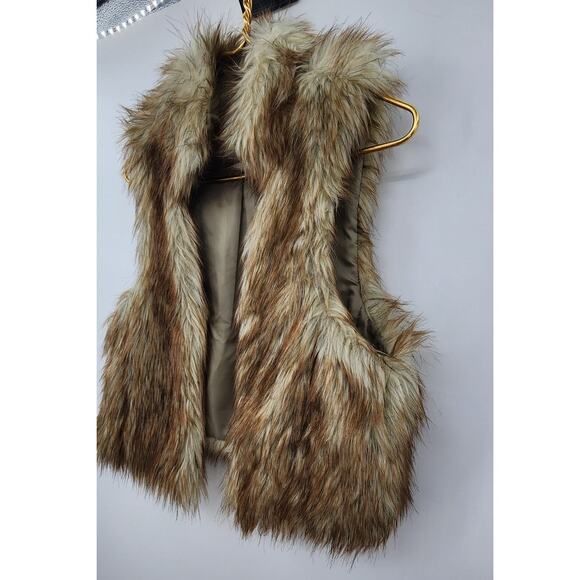 Ann Taylor Loft Faux Fur Vest Brown Size M/L - Picture 4 of 6
